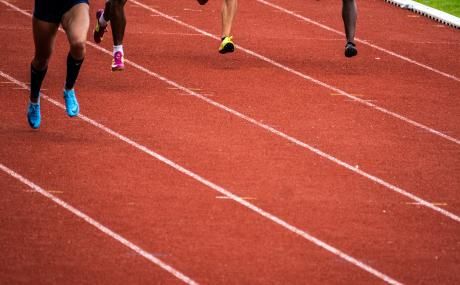 runner on a track